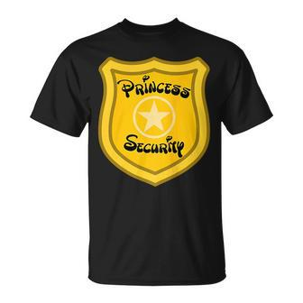 Princess Security Guard Family Birthday Dad Mom Daughter T-Shirt - Monsterry DE