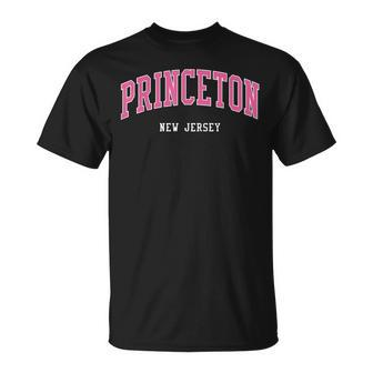 Princeton New Jersey Vintage Atheltic College Style T-Shirt - Seseable
