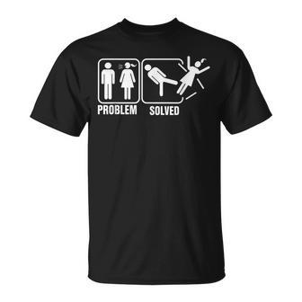 Problem-Solved Humor Stick Man T-Shirt - Monsterry AU