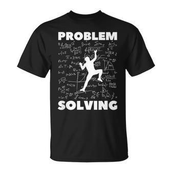 Problem-Solving-Climber Rock-Climbing-Bouldering-Pun T-Shirt - Seseable