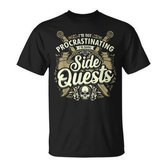 Procrastinating Side Quests Role Playing Game Rpg T-Shirt - Thegiftio UK