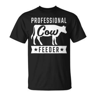 Professional Cow Feeder For Cow Loving Farmers Cute T-Shirt | Mazezy