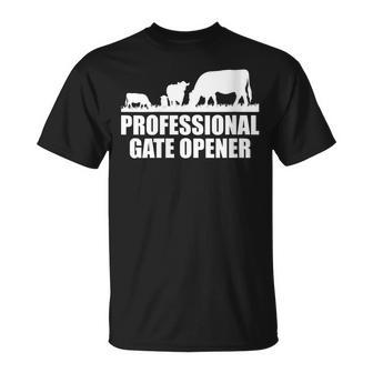 Professional Gate Opener Cow Apparel T-Shirt - Monsterry DE
