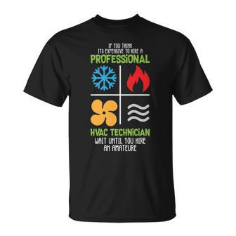 Professional Hvac Technician Hvac Heating Cooling T-Shirt | Mazezy CA