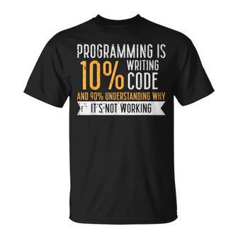 Programming 10 Percent Writing Code It Programmer Women T-Shirt - Monsterry UK