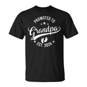 Promoted To Grandpa Est 2024 Fathers Day New Grandpa T-Shirt - Monsterry CA