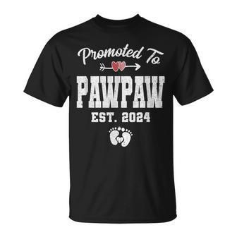 Promoted To Pawpaw Est 2024 First Time Fathers Day T-Shirt - Monsterry CA