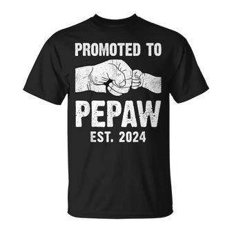Promoted To Pepaw Est 2024 New Pepaw Father's Day T-Shirt - Seseable