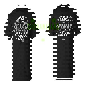Prone To Shenanigans & Malarkey Fun Clovers St Patrick's Day T-Shirt - Seseable