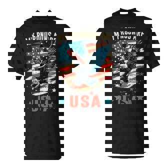My Pronouns Are Usa 4Th Of July Eagle American Flag T-Shirt | Mazezy