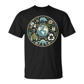 Protect Bees Aid Animals & Upcycle Plastics For Earth Day T-Shirt - Thegiftio UK