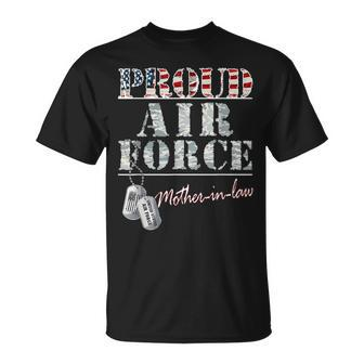 Proud Air Force Motherinlaw American Veteran Military T-Shirt - Monsterry