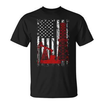Proud American Oil Worker Oilfield Man Workers America T-Shirt - Monsterry