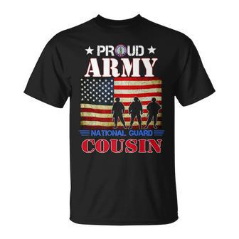 Proud Army National Guard Cousin Flag Veteran T-Shirt - Monsterry AU