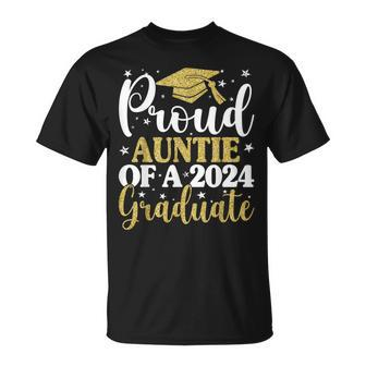 Proud Auntie Of A 2024 Graduate Graduation Matching Family T-Shirt - Seseable