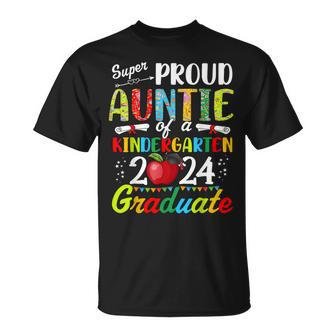 Proud Auntie Of Kindergarten Graduate 2024 Graduation Auntie T-Shirt - Seseable