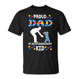 Proud Autism Dad Apparel Matching Autism Awareness Father T-Shirt - Seseable