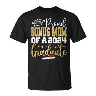 Proud Bonus Mom Of A 2024 Graduate Class Senior Graduation T-Shirt - Monsterry UK