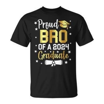 Proud Brother Of 2024 Graduate Family Senior Graduation Day T-Shirt - Seseable