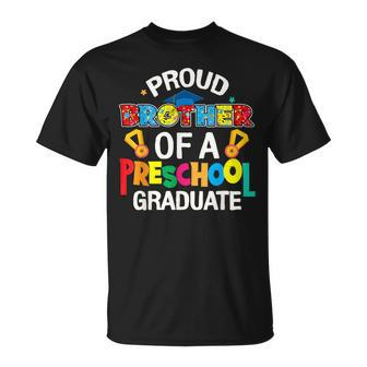 Proud Brother Preschool Graduate Last Day Of School Family T-Shirt - Seseable