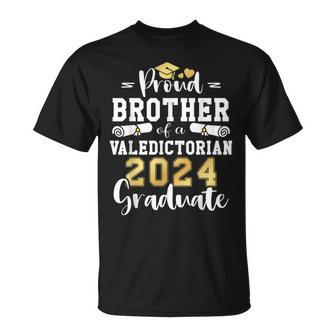 Proud Brother Of A Valedictorian Class 2024 Graduation T-Shirt - Seseable