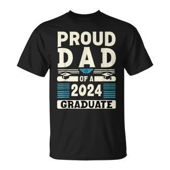 Proud Dad Of A 2024 Graduate Father Day Boy Friend T-Shirt - Thegiftio UK