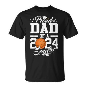 Proud Dad Of A 2024 Senior Basketball Graduation T-Shirt - Monsterry DE