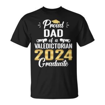 Proud Dad Of 2024 Valedictorian Class 2024 Graduate T-Shirt - Seseable
