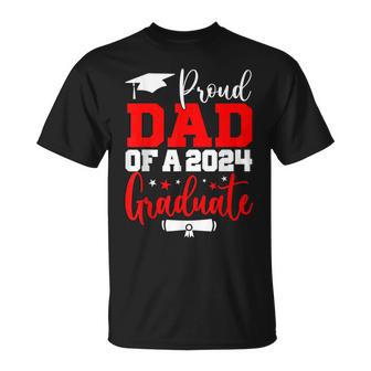 Proud Dad Of A Class Of 2024 Graduate Senior 24 Graduation T-Shirt - Seseable