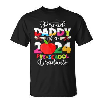 Proud Daddy Of 2024 Preschool Graduate Grad T-Shirt - Seseable
