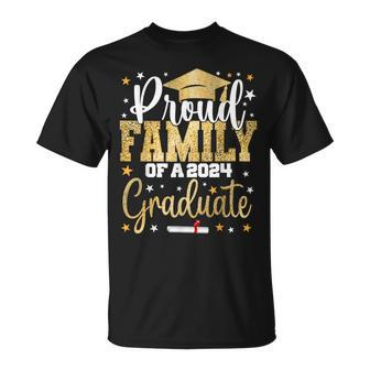 Proud Family Of A 2024 Graduate Class Senior Graduation T-Shirt - Monsterry DE