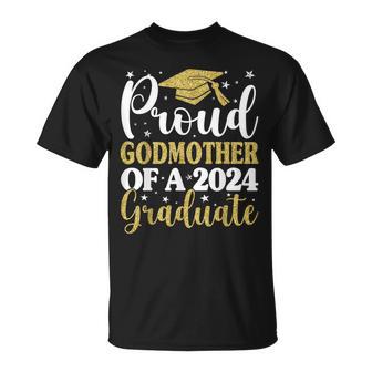 Proud Godmother Of A 2024 Graduate Graduation Family T-Shirt - Monsterry DE