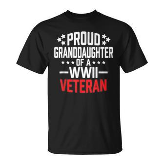 Proud Granddaughter Of A Wwii Veteran T Military T-Shirt - Monsterry AU