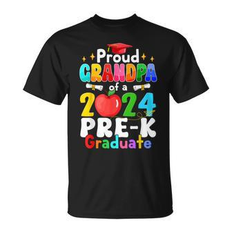 Proud Grandpa Of A 2024 Pre-K Graduate Matching Family Grad T-Shirt - Monsterry DE