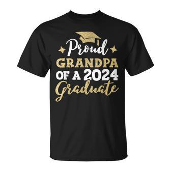 Proud Grandpa Of A Class Of 2024 Graduate Senior Graduation T-Shirt - Seseable