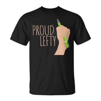 Proud Lefty Left Handed Leftie Pride T-Shirt - Monsterry