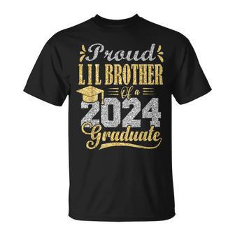 Proud Lil Brother Of A 2024 Graduate Graduation Senior 2024 T-Shirt - Thegiftio UK