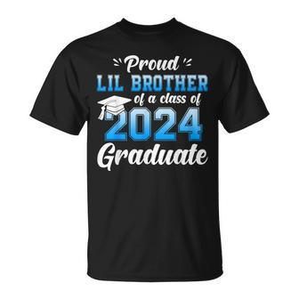 Proud Lil Brother Of A Class Of 2024 Graduate Senior T-Shirt - Monsterry DE