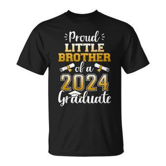 Proud Little Brother Class Of 2024 Graduate For Graduation T-Shirt - Seseable