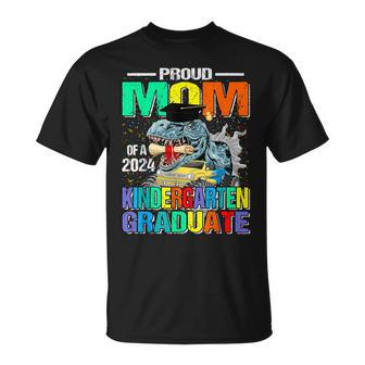 Proud Mom Of A 2024 Kindergarten Graduate Dinosaur T-Shirt - Monsterry AU