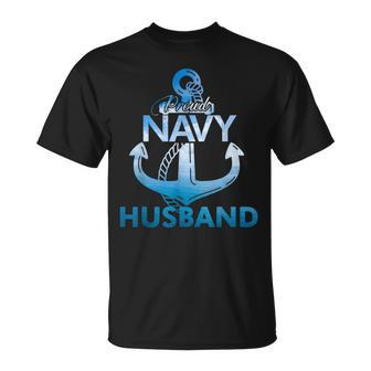 Proud Navy Husband Lover Veterans Day T-Shirt - Monsterry