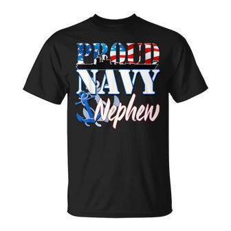 Proud Navy Nephew Usa Military Patriotic T-Shirt - Monsterry