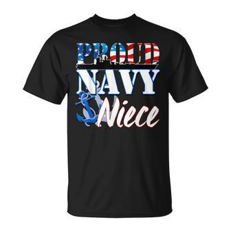 Proud Navy Niece Usa Military Patriotic T-Shirt - Monsterry DE