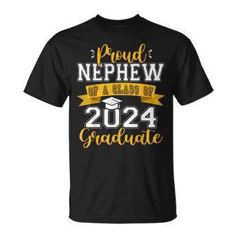 Proud Nephew Of A Class Of 2024 Graduate Senior 2024 T-Shirt - Thegiftio UK