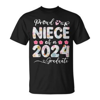 Proud Niece Of A 2024 Graduate For Family Graduation T-Shirt - Seseable