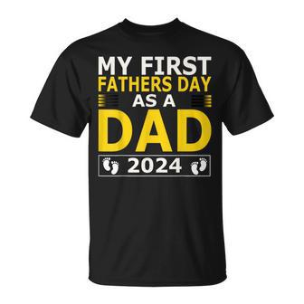 Proud Papa 1St Father’S Day 2024 & Grandpa Est 2024 T-Shirt - Seseable