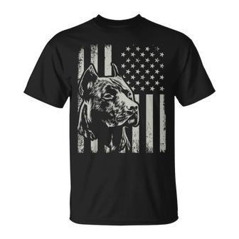 Proud Patriotic Pit Bull Owner Lover American Flag T-Shirt - Monsterry AU