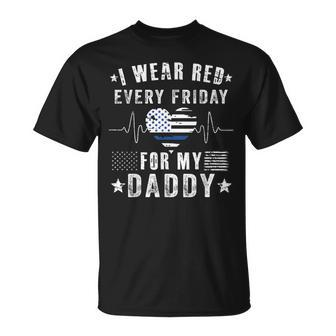 Proud Red Friday Heartbeat I Wear Red For My Daddy T-Shirt - Monsterry UK