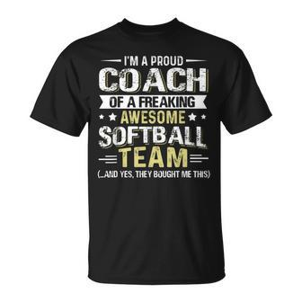 Proud Softball Coach Softball Appreciation T-Shirt - Monsterry
