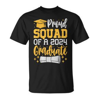 Proud Squad Of A 2024 Graduate Class Of 2024 Graduation T-Shirt - Monsterry